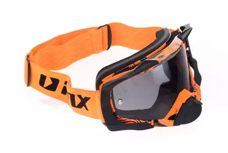 Motorbril IMX Dust graphic oranje zwart mat getint + transparant glas-5
