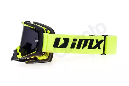 Motocyklové okuliare IMX Dust graphic yellow matte black tónované + priehľadné sklo-3