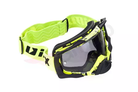 Lunettes moto IMX Dust graphic yellow matte black tinted + transparent glass-5