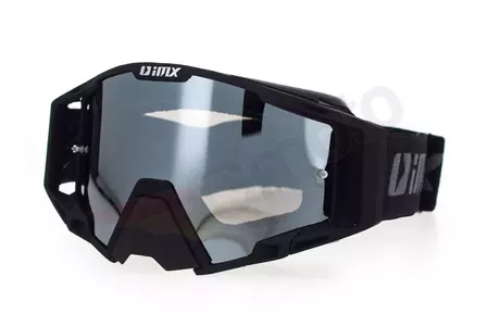 Lunettes de moto IMX Sand noir mat argent miroir + verre transparent - 3801831-901-OS