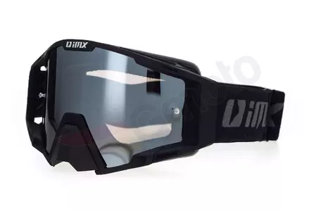 Motorcykelglasögon IMX Sand matt svart speglat silver + transparent glas-2