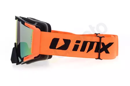 Motorradbrille IMX Sand mattschwarz orange Spiegelglas orange + transparent-3