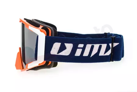 Motocyklové okuliare IMX Sand oranžové biele modré zrkadlové strieborné + priehľadné sklo-3