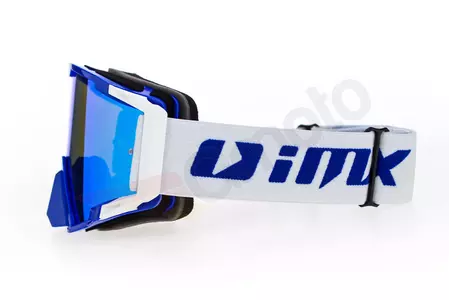 Motorcykelbriller IMX Sand blå hvid spejlet blå + transparent glas-3