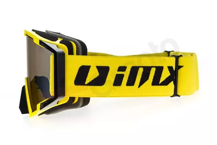 Gafas de moto IMX Sand amarillo-negro plata mate espejado + cristal transparente-3