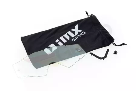 Motocyklové okuliare IMX Sand žlto-čierne matné zrkadlové strieborné + priehľadné sklo-6