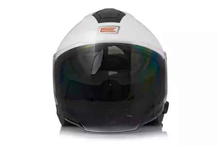 Origine Palio 2.0 + BT blanco sólido brillante abierto casco de moto L-5