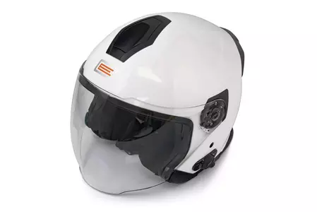 Origine Palio 2.0 + BT blanco sólido brillante abierto casco de moto L-6