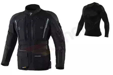 Rebelhorn Patrol giacca da moto in tessuto nero XS-1