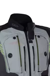 Rebelhorn Patrol sivo-črna fluo tekstilna motoristična jakna XS-3
