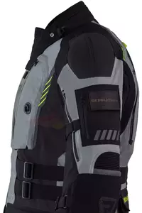 Casaco de motociclismo em tecido fluo cinzento-preto Rebelhorn Patrol XS-5