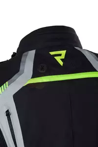 Casaco de motociclismo em tecido fluo cinzento-preto Rebelhorn Patrol XS-6