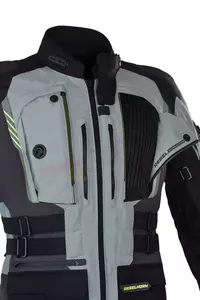 Casaco têxtil para motas Rebelhorn Patrol cinzento-preto fluo S-4