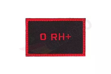 Rebelhorn odznak na suchý zip krevní skupiny 0 RH+ 50x80mm