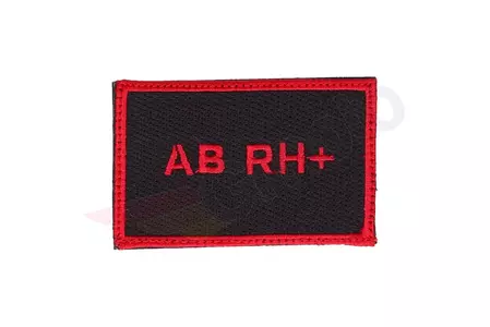 Rebelhorn tépőzáras jelvény vércsoport AB RH+ 50x80mm 50x80mm