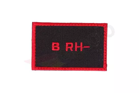 Rebelhorn odznak na suchý zip krevní skupiny B RH- 50x80mm