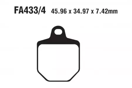 Plaquettes de frein EBC EPFA 433/4 HH (2 pièces) - EPFA433/4HH