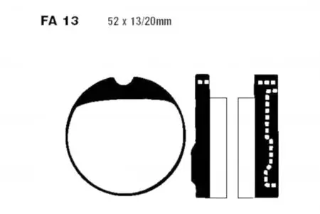 Plaquettes de frein EBC FA 013 V (2 pièces) - FA013V