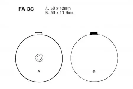 Plaquettes de frein EBC FA 038 V (2 pièces) - FA038V