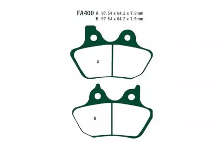 Plaquettes de frein EBC FA 400 V (2 pièces) - FA400V