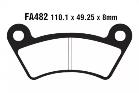 Plaquettes de frein EBC FA 482 R (2 pièces) - FA482R