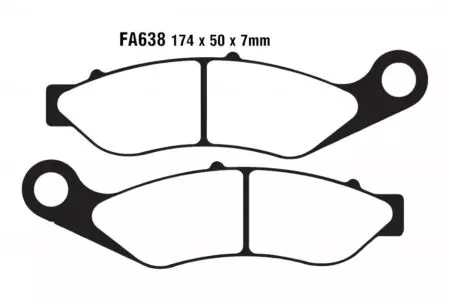 Plăcuțe de frână EBC FA 638 V (2 buc.) - FA638V