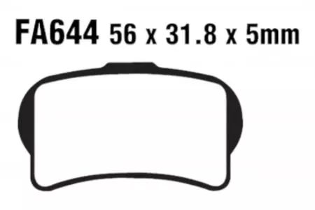 Brzdové destičky EBC FA 644 TT (2 ks) - FA644TT
