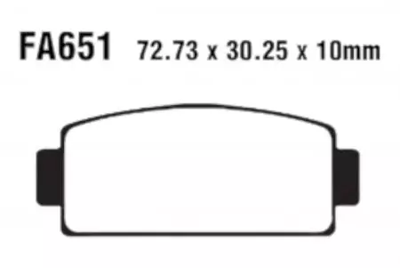 Bremsklötze Bremsbeläge EBC  FA 651 R 1x Satz (2 Stück) - FA651R
