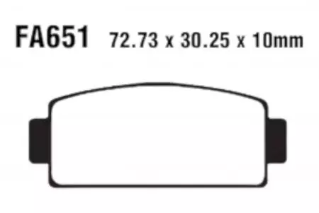 Bremsklötze Bremsbeläge EBC FA 651 TT 1x Satz (2 Stück) - FA651TT