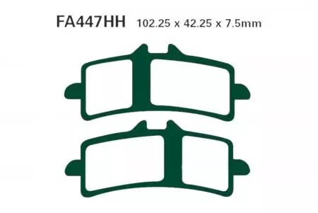 Pastiglie freno EBC GPFAX 447 HH (2 pz.) - GPFAX447HH
