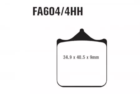 Plăcuțe de frână EBC GPFAX 604/4 HH (4 buc.) - GPFAX604/4HH