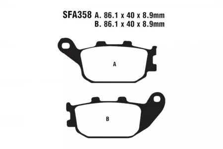 Plaquettes de frein EBC SFA 358 (2 pièces) - SFA358