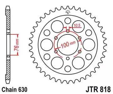 Zadní řetězové kolo JT JTR818.41, velikost 41z 630 - JTR818.41