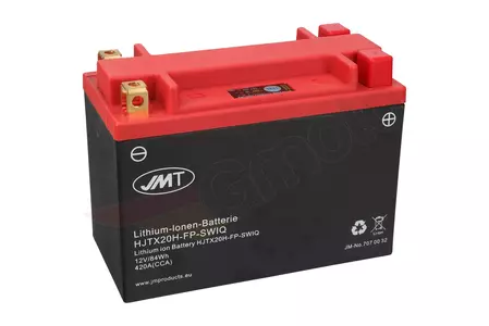 Akumulator litowo-jonowy 12V 7Ah JMT HJTX20H-FP Li-Ion z wskaźnikiem wodoodporny