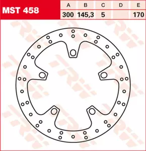 TRW Lucas MST 458 μπροστινός δίσκος φρένου - MST458