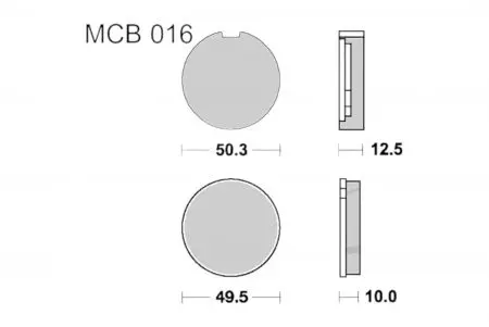 Pastiglie freno TRW Lucas MCB 16 (2 pz.) - MCB16