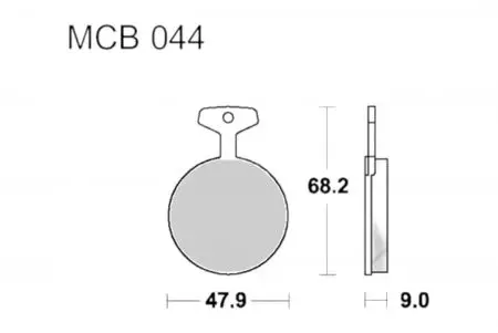 Brzdové doštičky TRW Lucas MCB 44 (2 ks) - MCB44
