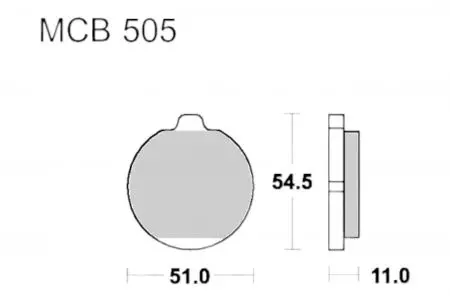 Brzdové doštičky TRW Lucas MCB 505 (2 ks) - MCB505
