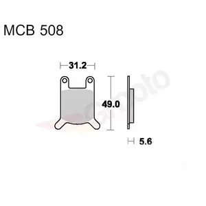 TRW Lucas MCB 508 plaquettes de frein (2 pièces)-2