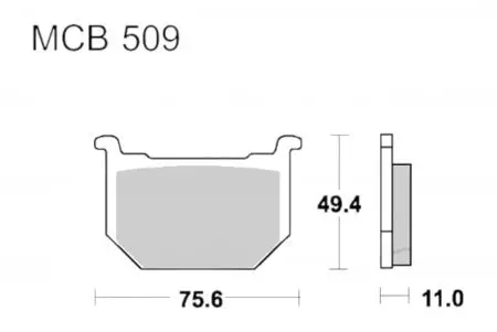 Zavorne ploščice TRW Lucas MCB 509 (2 kosa) - MCB509