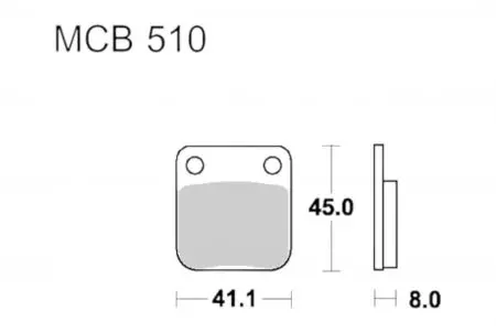 Klocki hamulcowe TRW Lucas MCB 510 SI (2 szt.) - MCB510SI