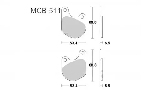 Zavorne ploščice TRW Lucas MCB 511 (2 kosa) - MCB511