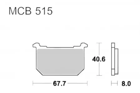 TRW Lucas MCB 515 plaquettes de frein (2 pièces) - MCB515