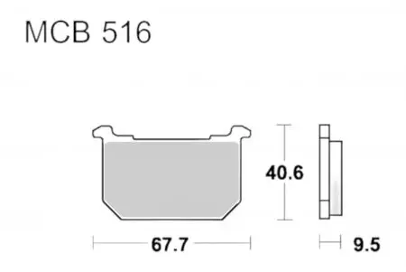 Plăcuțe de frână TRW Lucas MCB 516 (2 buc.) - MCB516