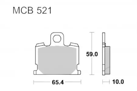 Plăcuțe de frână TRW Lucas MCB 521 (2 buc.) - MCB521