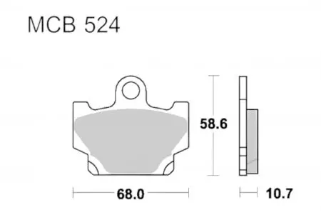 Brzdové doštičky TRW Lucas MCB 524 (2 ks) - MCB524