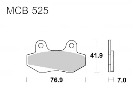 TRW Lucas MCB 525 bromsbelägg (2 st.) - MCB525