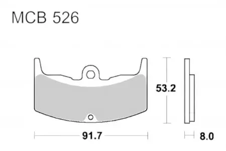 Zavorne ploščice TRW Lucas MCB 526 (2 kosa) - MCB526