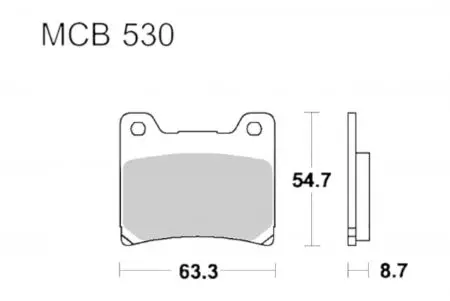 Bremsbeläge TRW Lucas MCB 530 SH 1x Satz (2 Stück) - MCB530SH