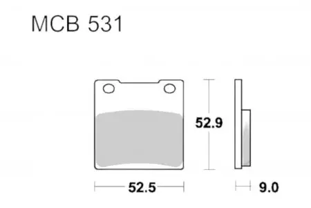 Brzdové doštičky TRW Lucas MCB 531 (2 ks) - MCB531
